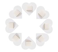 8 Pièces Coussinet pour Bandeau Fait Main, Rembourrage PU Blanc | Base DIY pour Coiffure Nuptiale, Usage Cérémonie du Thé, Texture Lisse, Kit Épingles et Fleurs