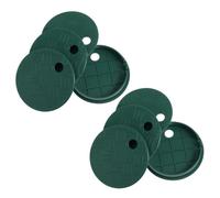 8 Pièces Couvercle de Boîte à Soupape Ronde 6 Pouces en Composite | Surface Antidérapante Texturée, Limite les Débris, Usage Extérieur pour Arrosage, Boîtes Utilitaires