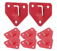 8 Pièces Crochet de Fixation Rouge, Métal, Accès Rapide | Support D’extincteur à Design Compact, Plaque Pré-percée, pour Extincteurs 2kg, Usage Atelier et Armoire