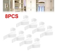 8 Pièces Crochets Blancs Pour Serviette Chauffante Radiateur Rail Bain Support De Crochet Cintre Crochets Suspendus Chapeaux Sac Maison Stockage Mur Cintre
