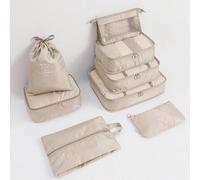 8 pièces Cubes de rangement de voyage, Sacs organisateurs de bagages avec sac à chaussures, Essentiels de voyage, Convient pour sac à dos de voyage, sac de voyage, équipement de voyage, portable Unico
