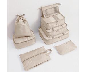 8 pièces Cubes de rangement de voyage, Sacs organisateurs de bagages avec sac à chaussures, Essentiels de voyage, Convient pour sac à dos de voyage, sac de voyage, équipement de voyage, portable Unico