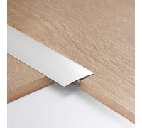 8 pièces de 2 cm de moulure en aluminium T pour sol, bande de transition de plancher métallique à plat, diviseur pour combler les écarts de plancher, profilé pour revêtement de sol, bande de