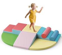 8 pièces de blocs de construction en mousse, blocs de mousse doux et non toxiques pour bébés, grands blocs de construction doux pour l’intérieur, blocs de construction Montessori pour enfants, bloc