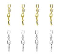 8 Pièces De Chaînes D'Extension De Bijoux, Chaînes D'Extension Cloutées De Strass, Chaînes D'Extension Élées Et Simples, Matériaux De Bijoux De Bricolage, Colliers Et Bracelets De Cheville
