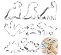 8 pièces de dinosaures emporte-pièces ensemble de biscuits pour les enfants, emporte-pièces moule à biscuits en acier inoxydable dinosaures emporte-pièces biscuits pour les enfants Dino Party