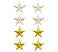 8 Pièces De Patchs Étoiles À Cinq Branches, Patchs De Broderie Étoiles, Patchs Thermocollants, Patchs En Tissu Étoile Bricolage, Appliques Thermocollantes, Tampons De Broderie Patch