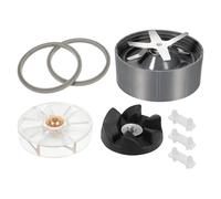 8 pièces de rechange for mélangeur, compatibles for Nutribullet, 600 W 900 W avec lame à glace/joint d'étanchéité en caoutchouc, coussinet de choc, assemblage de lame Ect, détachable