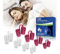8 Pièces Dispositifs Anti Ronflement, Avec 2 Styles 4 Tailles Dilatateur Nasal, Dispositif de Réduction des Ronflements Réutilisable,Sommeil plus ConfortableBlanco + rojo rosa