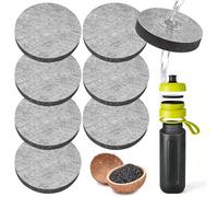 8 Pièces Disques Filtrants à Eau de Rechange pour Brita Microdisc, Filtres Microdisc à Eau pour Brita Fill&Go Bouteilles Filtrantes, Charbon Filtre Actif Anti Chlore, Les Microparticules et Impuretés