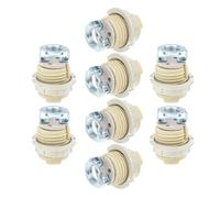 8 Pièces Douille G9 en Céramique, Montage Simple et Résistant | Accessoire de Remplacement pour Luminaires, Plastique Extérieur, Usage Maison et Salle à Manger, Finition Sobre