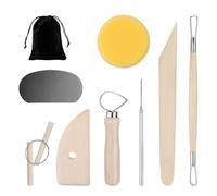 8 pièces d'outils de Sculpture en Argile, grattoirs à sculpter, Bricolage pour débutants, Outils de modelage en Bois et en métal pour la Fabrication de poterie, céramique