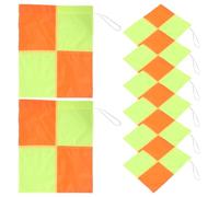 8 Pièces Drapeaux de Remplacement en Polyester Corde | Prise Ergonomique, Visibilité Extérieure, Adaptés aux Éducateurs Sportifs, Entraîneurs, Terrains, Ligues Jeunes et Volleyball