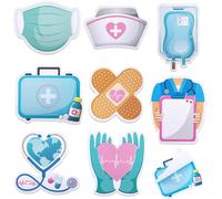 8 Pièces Drôles Notes Adhésives Infirmière Sticky Notes,Blocs-Notes Autocollants À Thème Médical Pour Enregistrements,Cadeaux Infirmières Pads Mémo Pour L'hôpital,L'école,Bureau