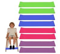 8 Pieces Élastiques Chaise TDAH, Élastique pour Chaise 30x5cm Épaisseur 6mm, Outil de Concentration pour Enfants, Musculation Bandes Fitness pour Yoga, 4 Couleurs