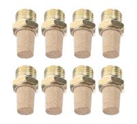 8 Pièces Électrovanne de Silencieux Filetée 1/4 Raccord Cylindre | Bruit, Surface Lisse, Installation Facile, pour Système Pneumatique et Cylindres, Finition Or