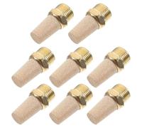 8 Pièces Électrovanne en Cuivre de Silencieux Filetée 1/4 Pt | Accessoire pour Systèmes Pneumatiques, Finition Or, Surface Lisse, Installation Facile, Réduit les Vibrations