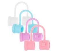 8 Pièces Embout de Paille en Silicone 8mm, , pour Fête | Couvre-paille Réutilisables, Anti-poussière, Toucher Confortable, Surface Lisse, pour Anniversaires à Thème