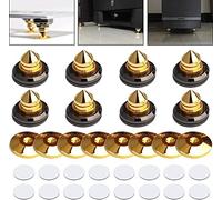 8 pièces embouts de caisson de basses haut-parleur dorés, isolateur à cône en laiton massif avec autocollant double face