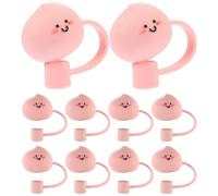 8 Pièces Embouts de Paille en Silicone, Couvre-Paille Kawaii 7 MM | Capuchon Anti-poussière, Identification Facile, Surface Lisse, pour Pailles Métalliques et Gobelets
