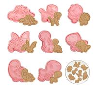 8 Pièces Emporte Piece Dinosaure, Moule à Biscuits pour Enfants, 3D Moule Biscuit Plastique, Emporte Piece Patisserie, Emporte Piece Animaux pour Biscuits, Fondant, Beignets, Décoration De Gâteaux