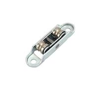 8 pièces en acier inoxydable fenêtre poulie fente roue type U rainure piste rouleau de porte Double glissière roulettes plates coureurs raccords coulissante Pour Porte De Douche(Size 1)