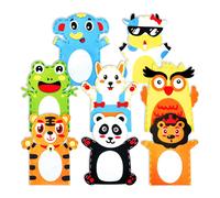 8 Pièces/Ensemble Bricolage Non-Tissé Tissu Dessin Animé Animal Main Marionnette Jouet Enfants Histoire Parent-Enfant Interactif Puzzle Marionnette Jouet #30