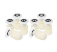 8 Pièces Ensemble de Roulettes en Verre Nylon et Fer 4-6mm | Compatibilité Large pour Portes Vitrées 12-14mm, Roulements Avancés, Installation Facile pour Salle de Bain Humide