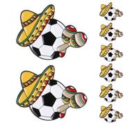 8 Pièces Épinglette Souvenir Mexique 2026 en Alliage de Zinc | Design Mexicain Cœur aux Trois Couleurs, Présent Fan Foot, Déco Coupe du Monde, Lot Pins pour Paquet