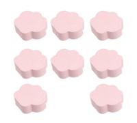 8 Pièces Éponge Faciale Chat Rose Hydrophile sans Latex | Puff au Visage Élastique, Usage Sec ou Humide, Forme Patte, Accessoire Beauté Rose
