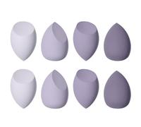 8 Pièces éponge Fond de Teint éponge Maquillage pour Fonds de Teint, Poudres Liquides, Etc, éponge de Maquillage Existe en 3 Formes-Violet (Violet)