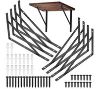 8 Pièces Equerre Etagere Murale, Supports Triangulaires Angulaires Droits de 90 Degrés, Support D'étagère Murale, Support d'angle Brace pour Salon Chambre Bibliothèque, (300X190MM)
