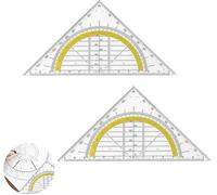 8 pièces Équerre géométrique, règle triangulaire combinant mesure de longueurs et d'angles, convient aux étudiants, designers, peintres et architectes