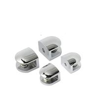 8 pièces étagère en verre moulé sous pression remplacement réglable robuste antirouille salle de bain support à pince matériel Pour Rampes D'Escalier(6-8mm)