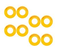 8 Pièces Étiquette du Bouton D'arrêt D'urgence 31mm 62mm Jaune | Papier Synthétique Pp, Visibilité Contrastée, Usage sur Panneaux Métal Plastique, Lignes Production Logistique