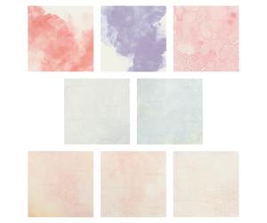 8 Pièces Feuille de Transfert Thermique PET à Motifs Aquarelle | Application Facile au Fer, Résistance au Pelage, pour Artisans et Petites Entreprises, sur Jupes et Chaussures