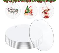 8 Pièces Feuilles Acryliques Transparentes, Acrylique Transparent, Acrylique Cercle Disques, pour Peinture et Impression Présentoirs, Support De Gâteau, Cadres Peinture, 2mm, 20cm