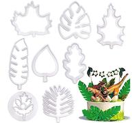 8 PièCes Feuilles Tropicales GlaçAge Emporte-PièCe Formes Ensemble Pour DéCoration De GâTeau Mini Plastique Fondant GlaçAge Moule Bricolage Outil De Cuisson