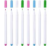 8 Pièces Feutre Couture Effaçable, Stylos Effaçables à l'Eau pour Couture, Marqueurs Effaçables à Chaud, Stylos de Marquage, Encre Soluble dans l'Eau pour Marquage de Tissus et Projets de Couture
