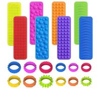8 Pièces Fidget Toys Fidget Toy Anti Stress Jouet Jouet Anti Stress The Toy et 12 Anneaux Sensoriels en Silicone, Adaptés Aider Lenfants Concentrer, pour Les Antistress et Soulager Fidgets