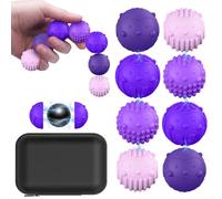 8 Pièces Fidget Toys Magnétiques, Jouets Anti-Stress avec Revêtement en Silicone, Fidget Toys Anti Stress pour Enfants et Adultes, Jouets Sensoriels, Violet