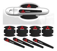 8 Pièces Film de Protection Poignée Porte de Voiture pour Mitsubishi Outlander LancerEX ASX Pajero Samurai, Autocollant Anti-Rayures Peinture en Fibre Carbone, Pellicule de Protecteur Poignées