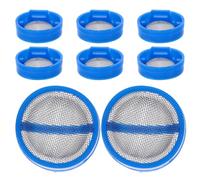 8 Pièces Filtre à Tamis pour Vanne D’arrivée D’eau de Lave-linge | Kit de Réparation en Plastique Bleu, Installation Simple, Entretien Facile, Protège L’appareil, pour Machine