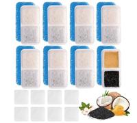 8 Pièces Filtres pour Fontaine à Chat Compatibles avec Oneisall PWF-001 2L/64 oz, Filtres de Remplacement pour Fontaine en Acier Inoxydable avec 3 Système de Filtration, pour Chats et Chiens