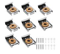 8 Pièces Fixation Miroir Mural, Support Mural Miroir de Fixation, Fixation Miroir Clips à Ressort, Accroche Miroir avec Broches et Vis, pour Miroirs Robustes, Verre, Salle de Bain, Vestiaire