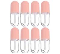 8 Pièces Flacon de Gloss à Lèvres 5ml en Polypropylène, Rose | Tubes Transparents Brillants, Format Compact, Usage Maquillage, Lot Pratique pour Différents Cosmétiques