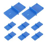 8 Pièces Gabarit de Charnière Dissimulée, Perçage Précis | Plastique Bleu, Guidage Stable du Foret, pour Menuiserie et Rénovations Diy, Support Intégré