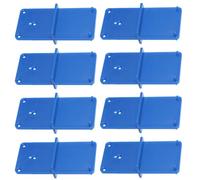8 Pièces Gabarit de Perçage Charnière Invisible | Guide de Perçage Compact, Contrôle Précis du Foret, Usage Atelier et Menuiserie, Plastique Bleu