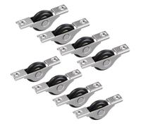 8 Pièces Galet de Roulement en Nylon Noir avec Palier à Billes | Montage Encastré, Chariot en Métal Solide, Adapté pour Cuisines et Rangements, Remplacement Facile et Silencieux