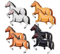 8 Pièces Géant Ballon de Anniversaire Cheval, Ballons en Aluminium en Forme de Cheval, Ballons Décoratifs de Fête sur le Thème des Animaux Cheval pour Baby Shower Fêtes d'Anniversaire